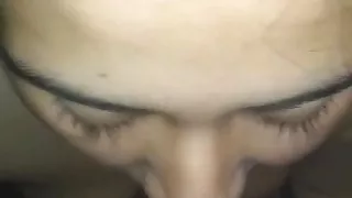 Latina Brunette Wife Sucks