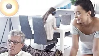 DADDY4K. Bad daddy fucks step sons girlfriend Erica Black right