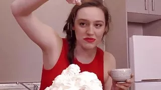 Busty curvy lesbian licked and rimmed