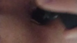 Using the new toy in my tight ass