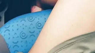 Hot Leg Show in Car