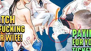 HUNT4K. Man watches how his lassie sucks strangers dick for