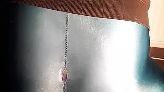 spandex Spandex Anal fun big dildo 3