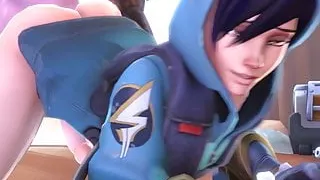 Widowmaker fickt Dva am Strand NETFUTA SFM FUTANARI