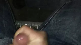 Wanking in a Train station