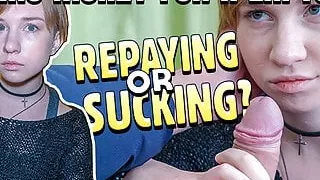 Debt4k. Hottie Alice Klay pays for smartphone and laptop