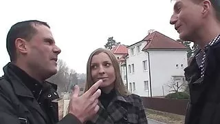 sexy czech babe picked up for threesome