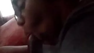 My sister sucking my dick on the couch