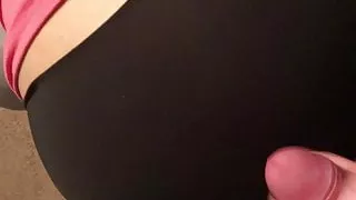 Fullback panty cumshot on my wife!