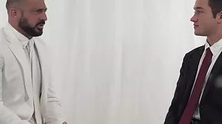 Submissive daddy banged by his young Mormon student