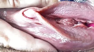 Pussy torture. Rub and Care Closeup