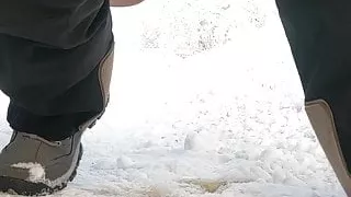 Pee on the snow