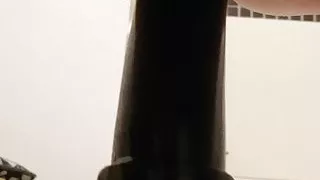 Spaß mit meinem großen schwarzen Dildo