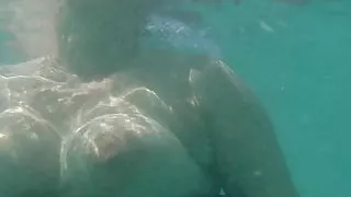 Big tits in the water