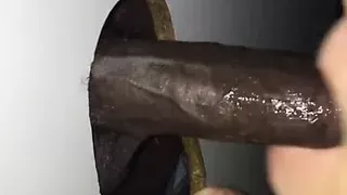 Gloryhole Wife Sucking Black Cock