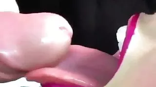 Cumshot on girlfriendsa mouth