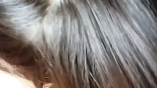 Girlfriend sucks while friend comes