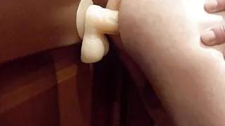 gay anal dildo insertion 3