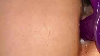 my wife puts the toy in her ass