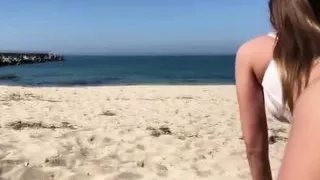 Sex With Wife On A Deserted Summer Beach!