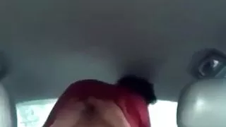 Fat ass riding dick in the car
