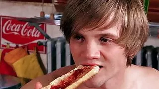 Breakfast between two delicious twinks