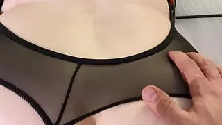 Big ass blonde  MILF whipped and fucked POV behind