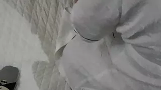 The stranger men wash my wife's pussy