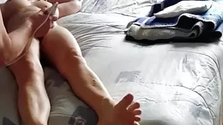 She is brought to orgasm with a vibrator