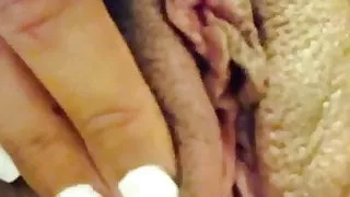Wifey playing with her wet pussy
