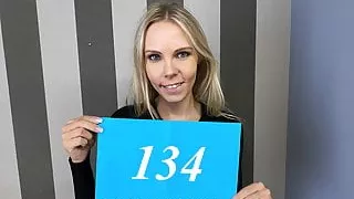 Blonde spreads after photo shoot