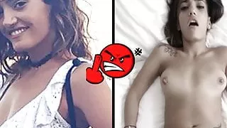 SCREWMETOO Sexy Spanish Girl Pulls Her Panties To The Side