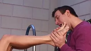 I want to feel your cum dripping off my feet JOI