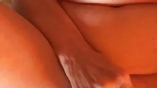 Shooting on her pussy