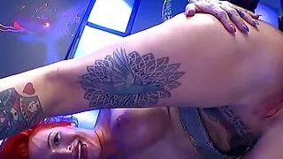 Anal bukkakes and gangbang on busty redhead