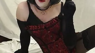 Painted Slut talking dirty, stroking and smoking