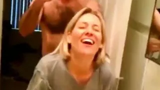 Cheating wife having a real orgasm with lover on vacation