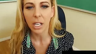 Pretty Professor Cherie Deville Mouth Fucks & Milks Dick POV