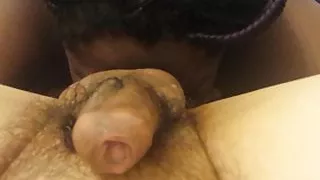 Black BBW Licking Chinese Daddy's Asshole