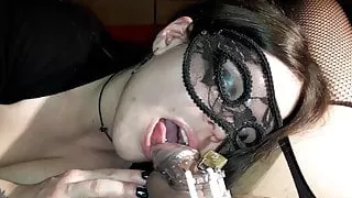 caged sissy gets her clit and pussy teased by girlfriend