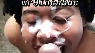 Ultimate Amateur Ebony facial compilation (new)