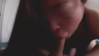 nice blowjob throat session