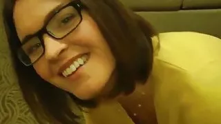 Naughty MILF gets creampie from her roommate