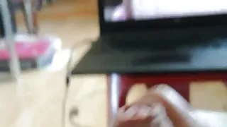 Playing with my cock and leaking out some precum