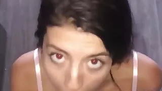 White chick fucked by a black dude with a cum at the end