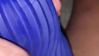 Stroking myself in panties with a Cock sleeve