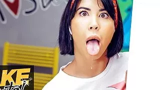 Fake Hostel ASMR girl goes ahegao as pussy gets wet