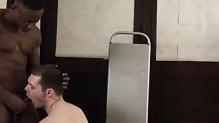 Handsome ebony makes a white dude ride his BBC raw