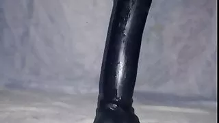 Train your anus with a giant dildo