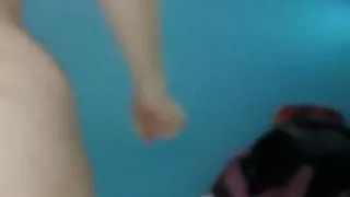 Naked bitch jammin to a rock song